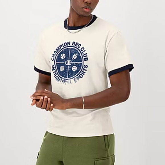 Champion Men’s Crew Neck Short Sleeve Graphic T-Shirt - Size M - NWT - Picture 1 of 7